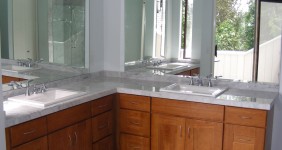 Bathroom Counter Top and Flooring